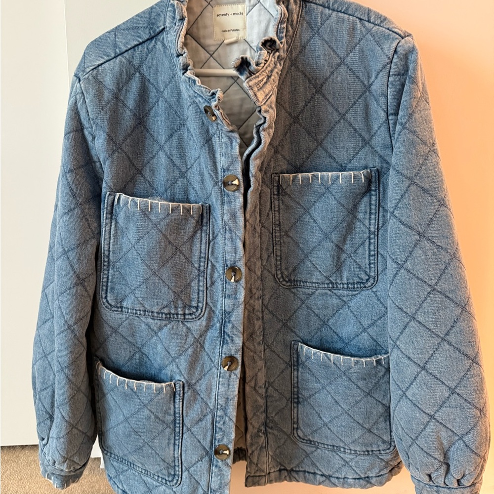 Blue Quilted Jean Jacket